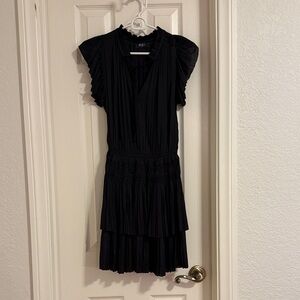A.L.C. Black Ruffled Mini Dress